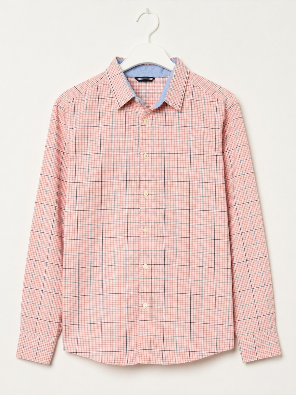 wonder nation Pink Windowpane Check Dress Shirt
